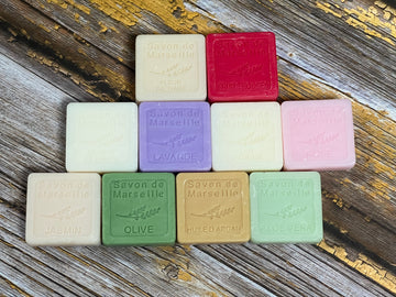 Guest Soaps,  Individually wrapped Fragranced Savon de Marseille  | 9 x 30g
