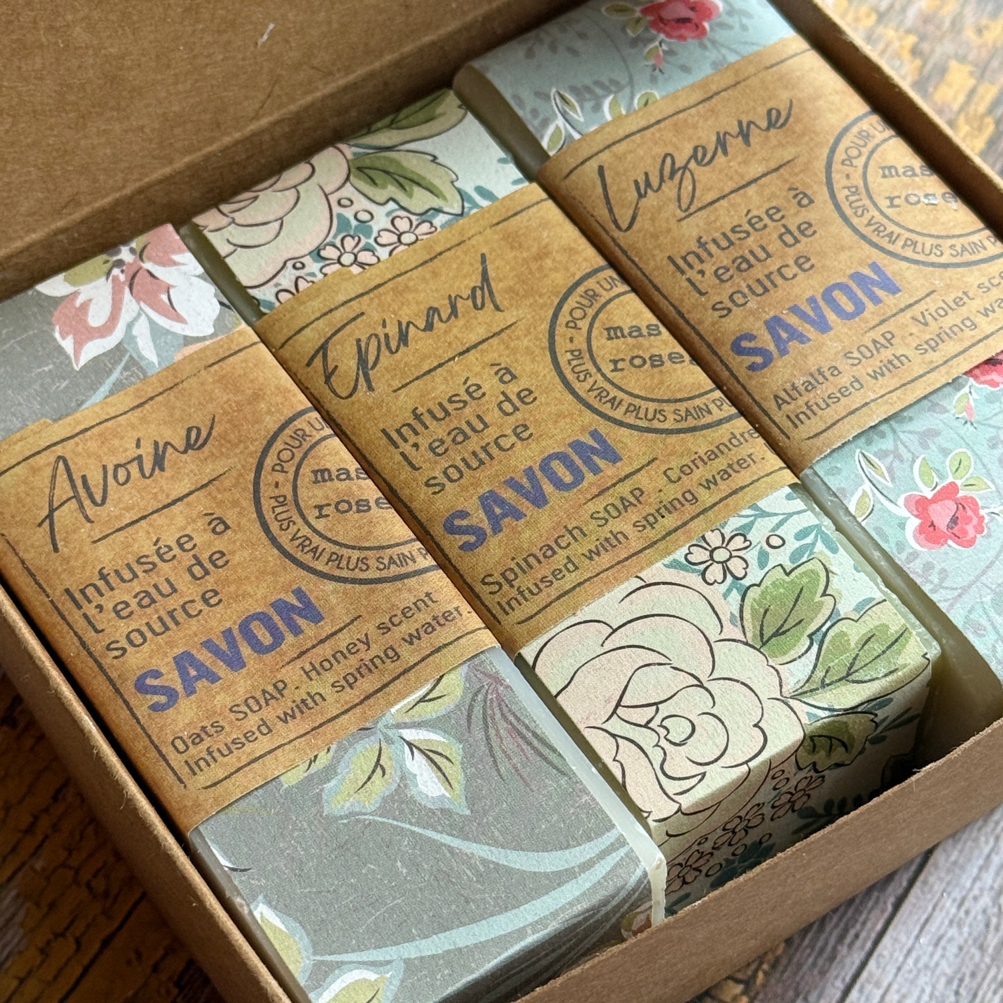 Botanical Soap Trio:  Oat, Spinach & Alfalfa  | 3 x 100g