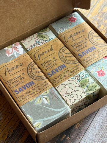 Botanical Soap Trio:  Oat, Spinach & Alfalfa  | 3 x 100g