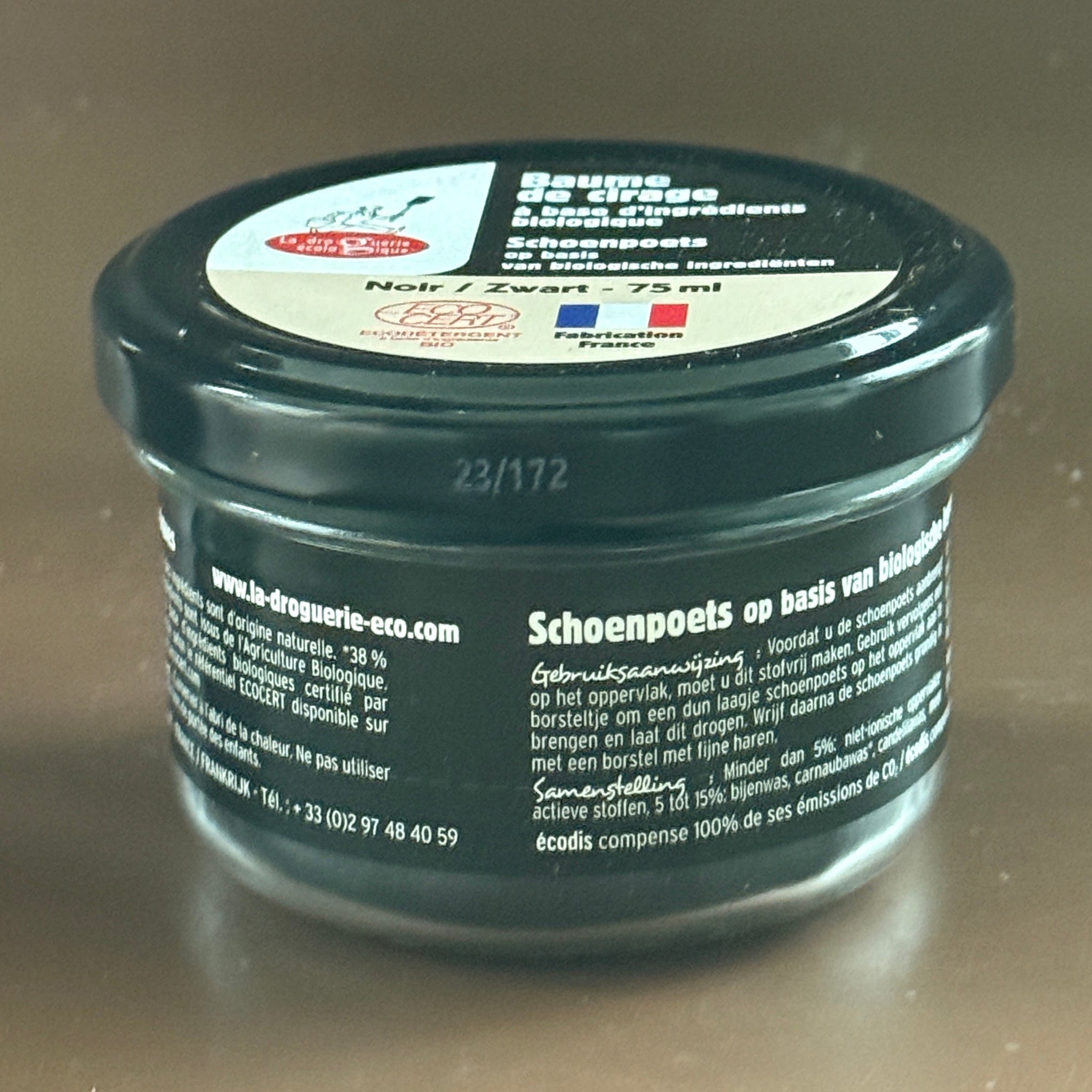 Leather Wax Balm, Black | for sofas, bags, shoes and more | 75ml