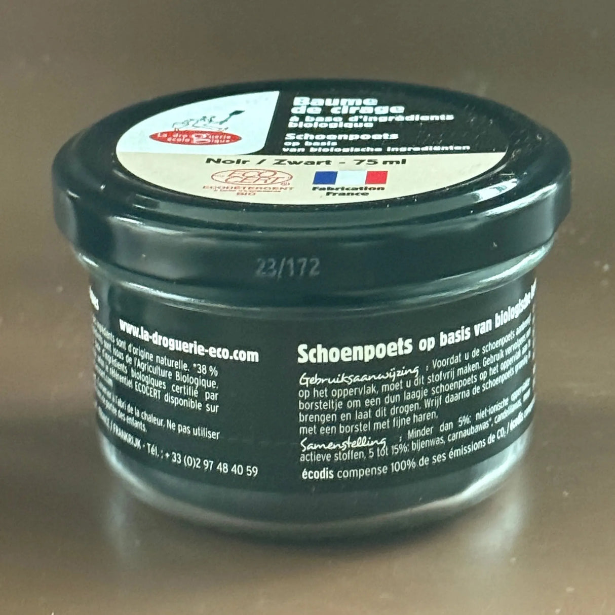 Leather Wax Balm, Black | for sofas, bags, shoes and more | 75ml