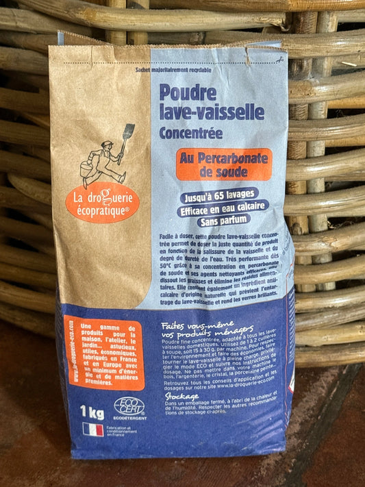 Concentrated Dishwashing Powder – 65 Washes, Natural, Made in Brittany | 1kg