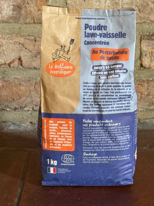 Concentrated Dishwashing Powder – 65 Washes, Natural, Made in Brittany | 1kg