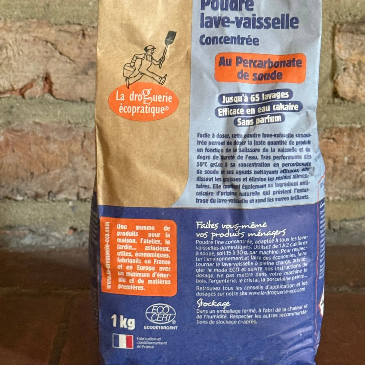 Concentrated Dishwashing Powder – 65 Washes, Natural, Made in Brittany | 1kg