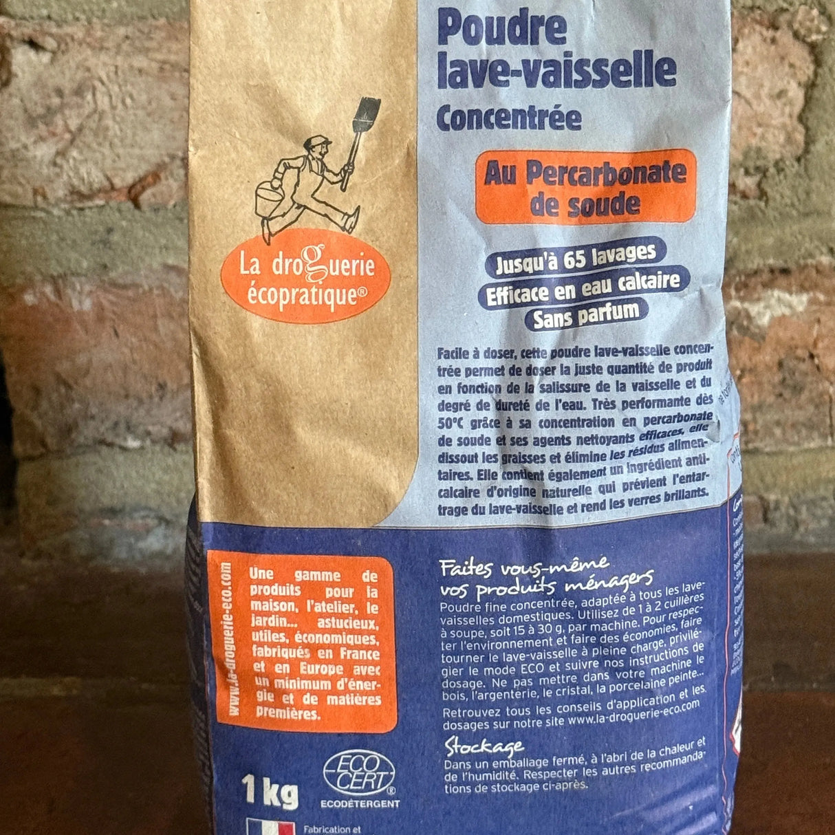 Concentrated Dishwashing Powder – 65 Washes, Natural, Made in Brittany | 1kg