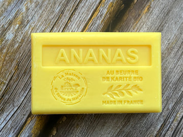 Pineapple French Soap with Organic  Shea Butter, 125g