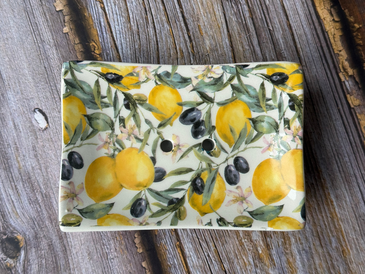 "Lemons" - Ceramic Soap Dish