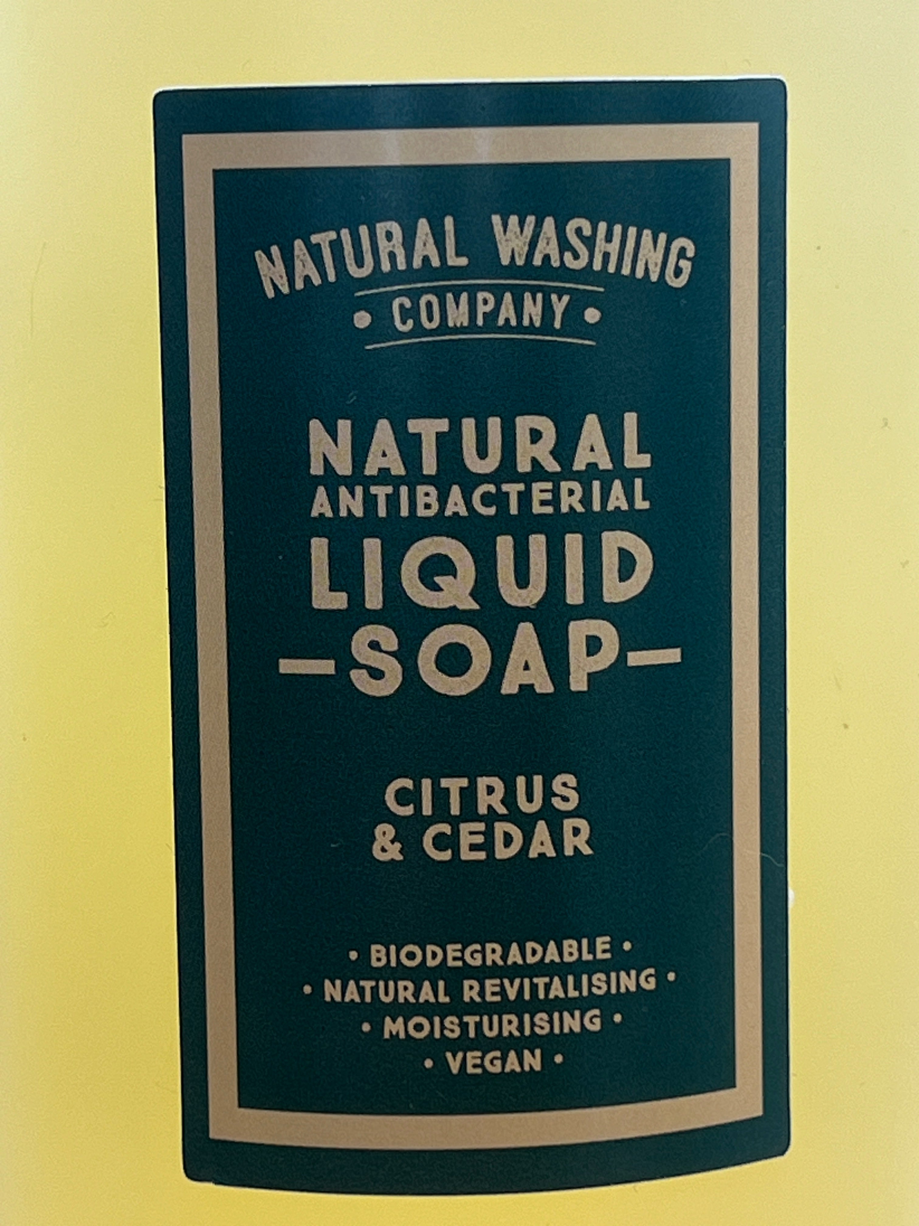 Citrus and Cedar  Natural Liquid Soap - 1ltr
