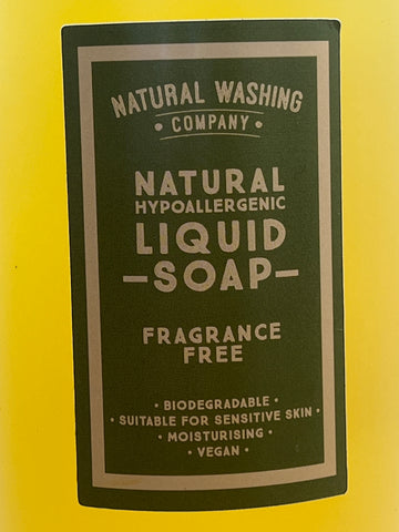 Fragrance Free Natural Hypoallergenic Liquid Soap - 1 litre