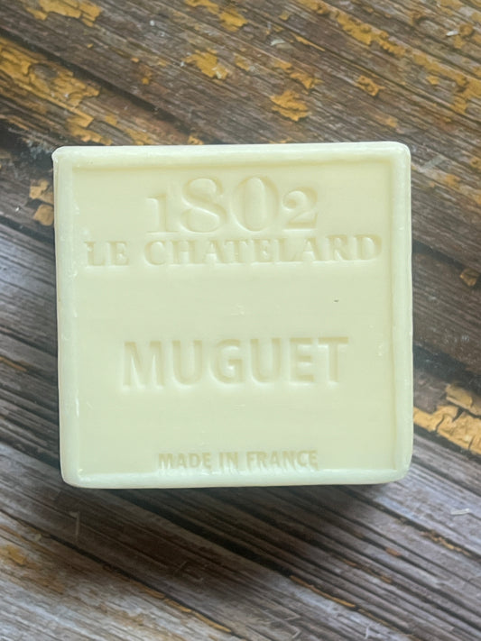 Muguet (Lily of the Valley) Marseille Soap, 72% Coconut, Olive and Almond Oil, 100g |  PALM FREE