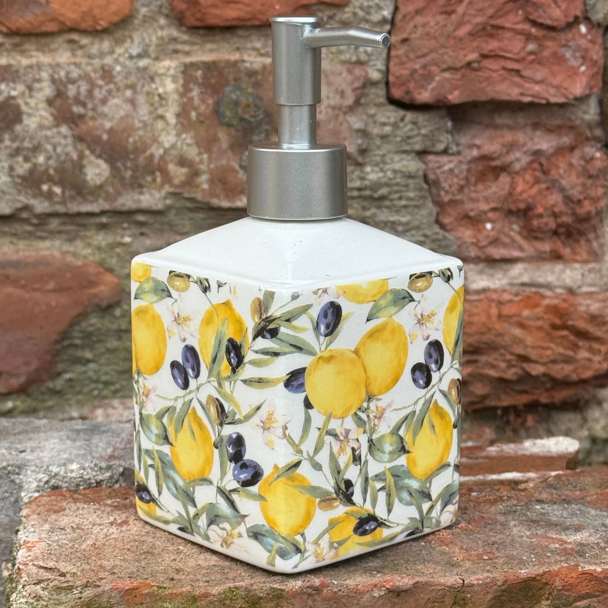 "Lemons" Ceramic Soap Dispenser-Bastide & Olivier-FrenchSoaps