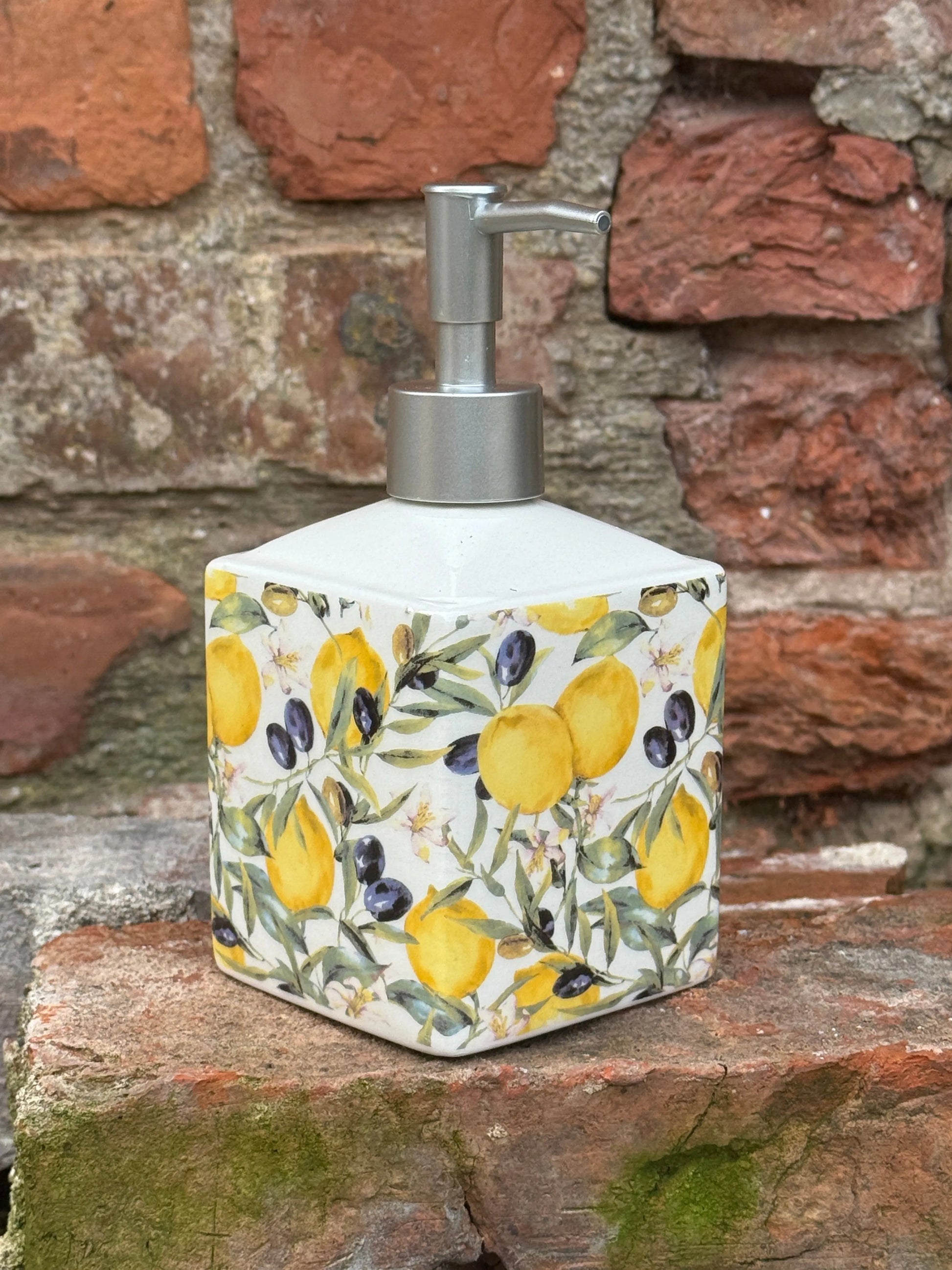 "Lemons" Ceramic Soap Dispenser-Bastide & Olivier-FrenchSoaps