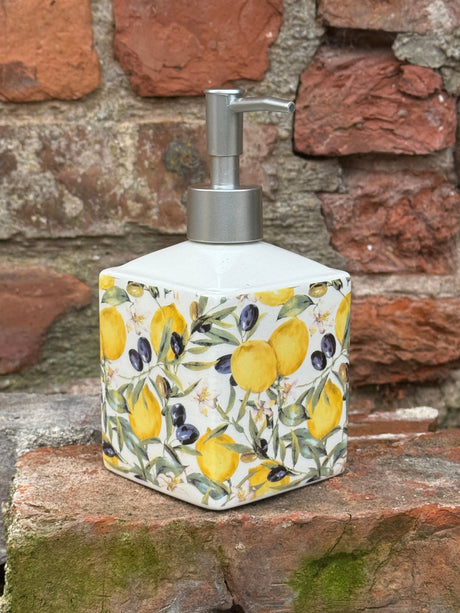 "Lemons" Ceramic Soap Dispenser-Bastide & Olivier-FrenchSoaps