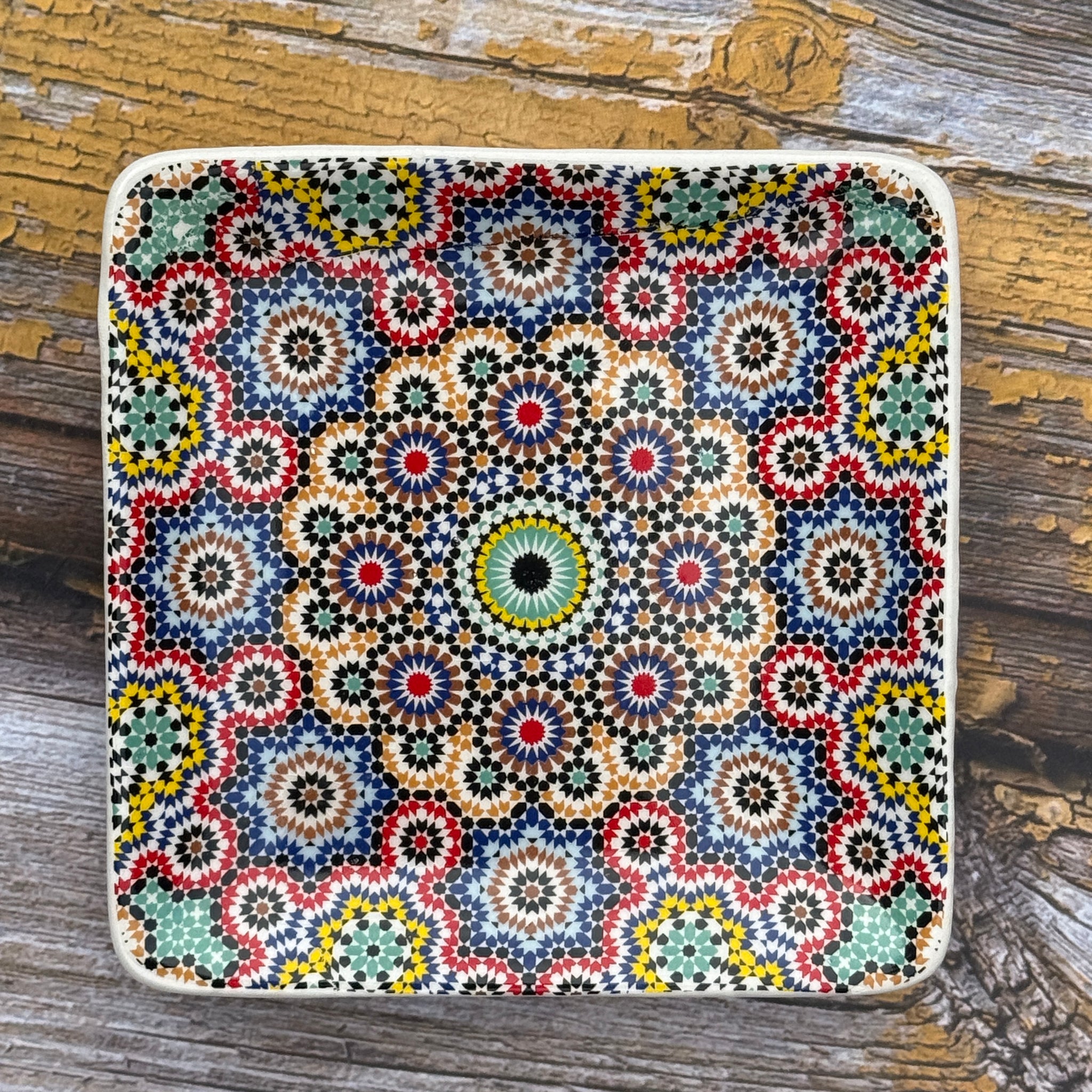 Multi-colour Mosaic Square Soap Dish