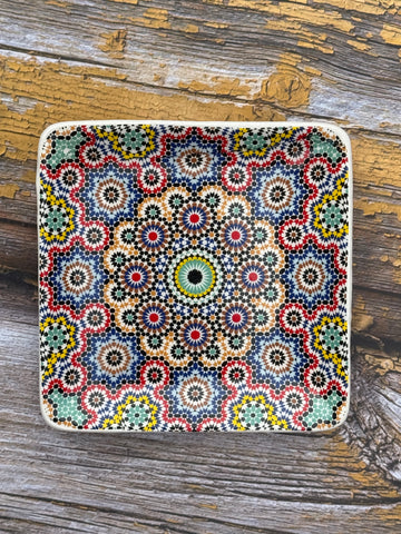 Multi-colour Mosaic Square Soap Dish