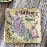 Vintage Lavender Square Soap Dish-Bastide & Olivier-FrenchSoaps