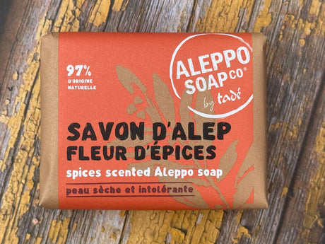 Fleur d'Épices Fragranced Aleppo Soap, for Dry and Intolerant Skin | 100g-TADÉ PAYS DU LEVANT-FrenchSoaps