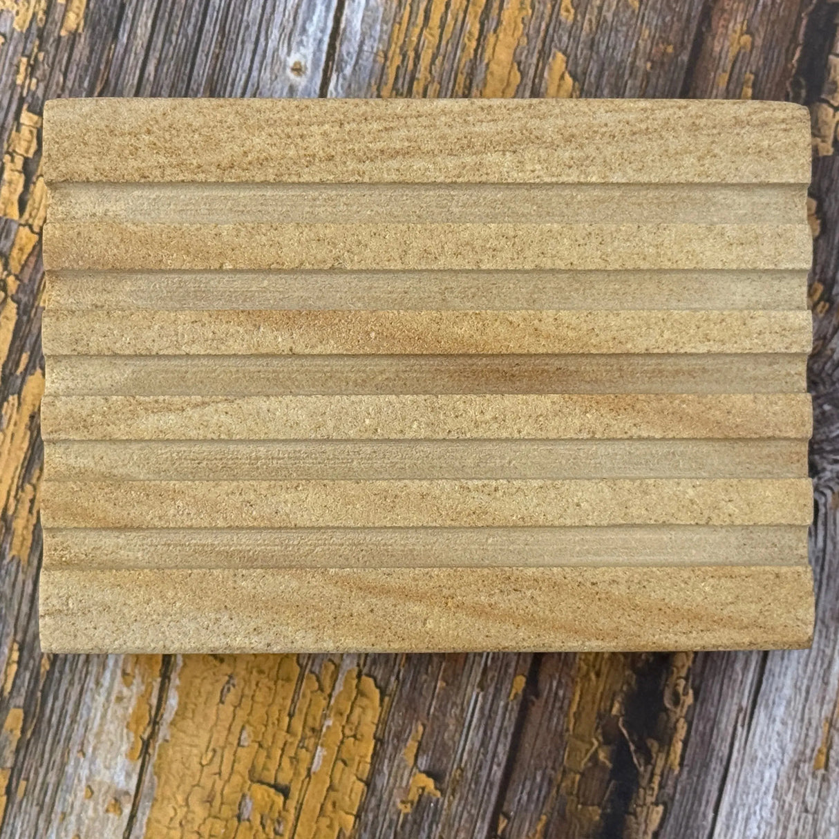 Sandstone-Marble Stoneware Soap Dish-TADÉ PAYS DU LEVANT-FrenchSoaps
