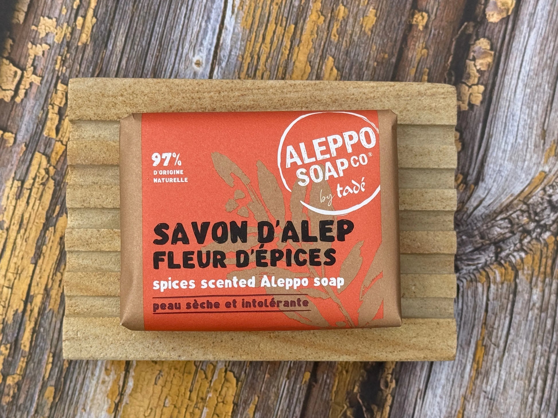 Sandstone-Marble Stoneware Soap Dish-TADÉ PAYS DU LEVANT-FrenchSoaps