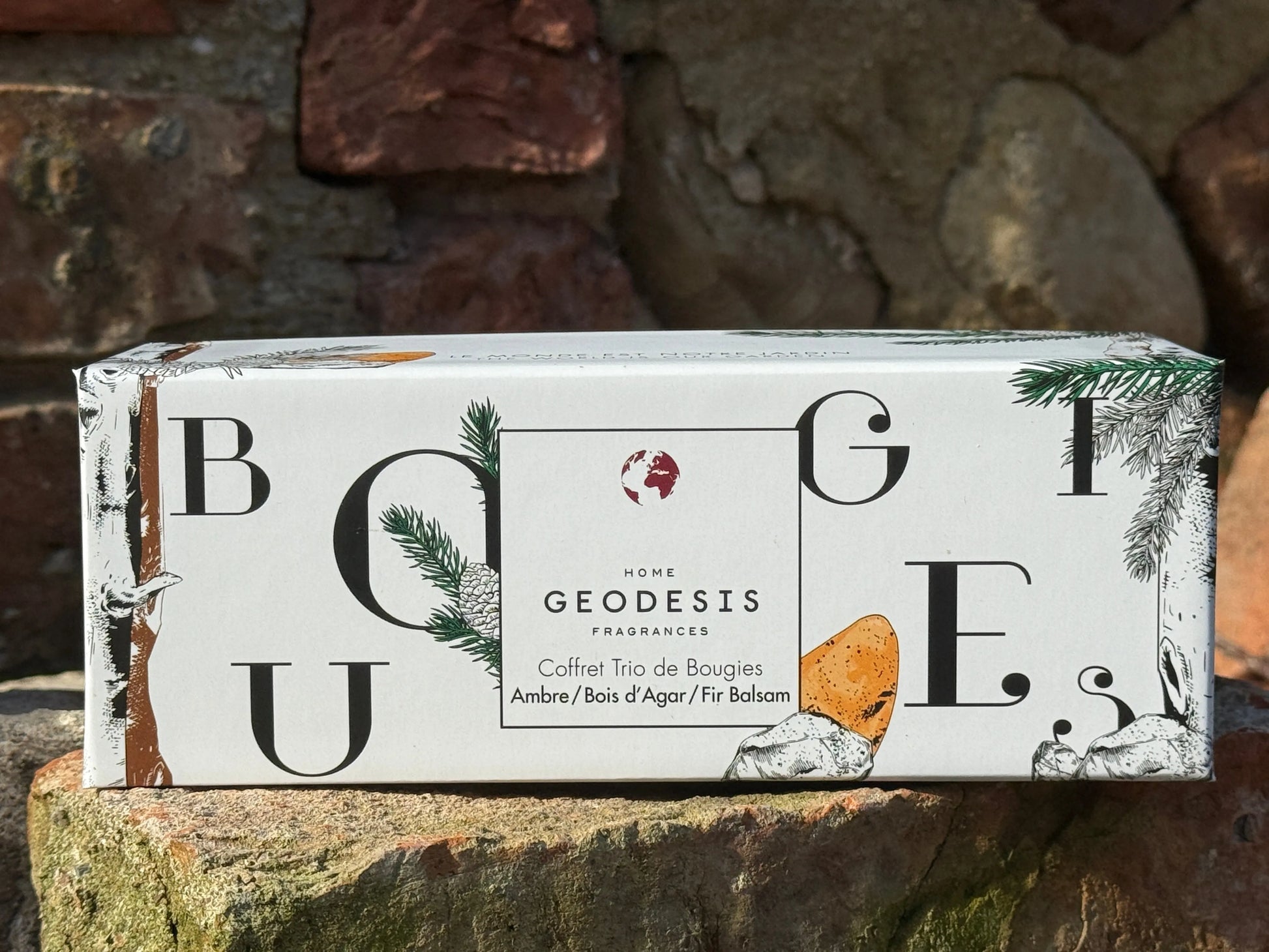 Boxed Candle Trio: Agar Wood (Oud), Amber, Balsam Fir-GEODESIS-FrenchSoaps