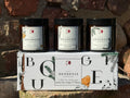 Boxed Candle Trio: Agar Wood (Oud), Amber, Balsam Fir-GEODESIS-FrenchSoaps