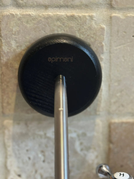 Apimani Rotating Wall Arm & Soap | Black Beechwood Base