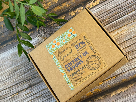 Botanical Soap Trio:  Oat, Spinach & Alfalfa  | 3 x 100g