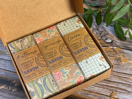 Botanical Soap Trio: Beetroot, Ivy & Rosehip | 3 x 100g Bars