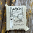 Rosehip Bar of soap with packaging on a wooden surface