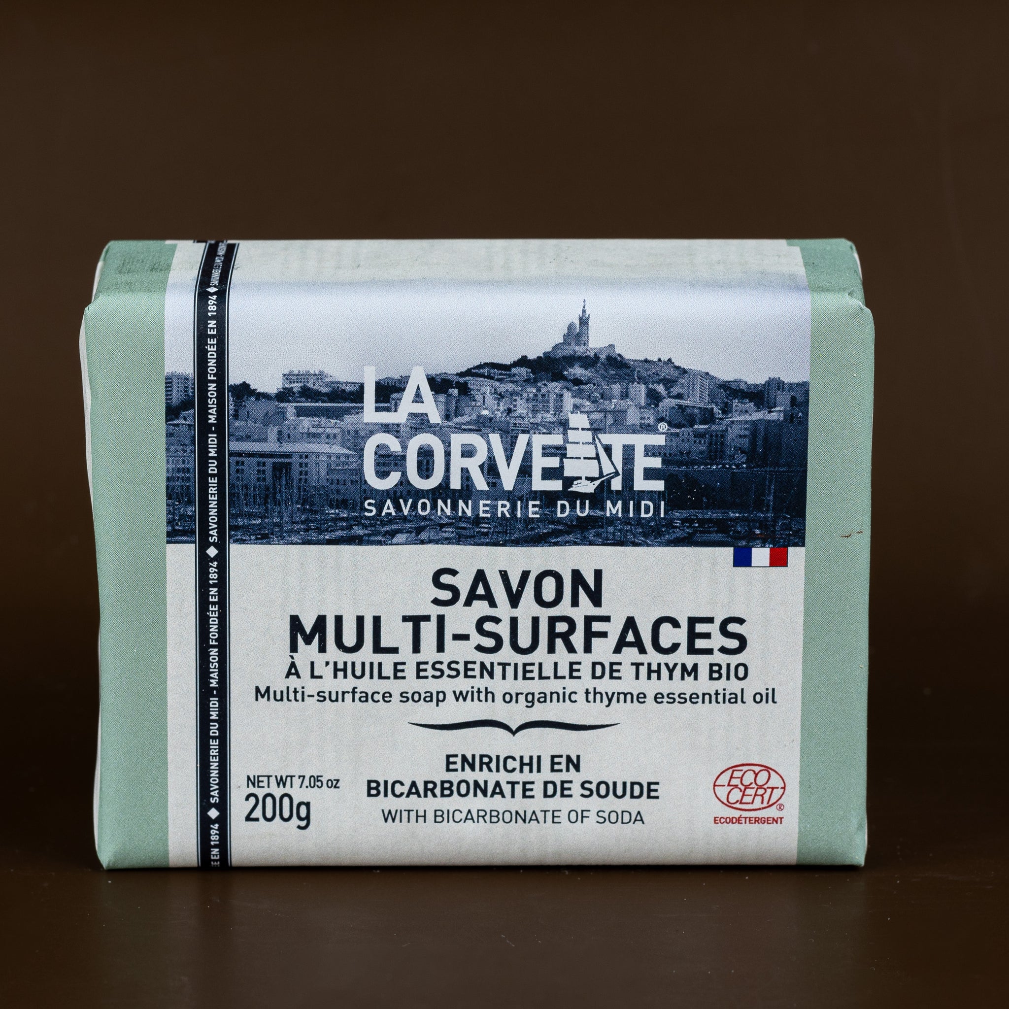 Multi-Surface Soap Bar, Organic Olive, & Coconut Oil, Baking Soda & Organic Thyme | 200g