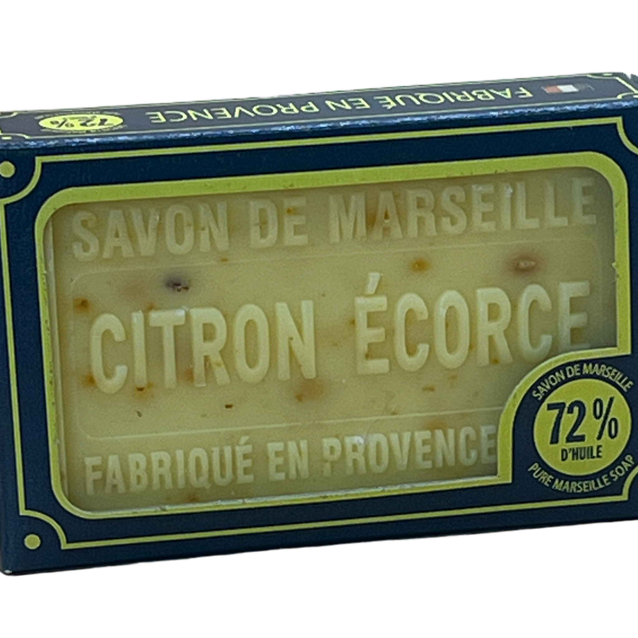 Exfoliating Lemon (Citron Écorce), Marseille Soap with Shea Butter, 100g