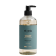 Bottle of Fér à Cheval liquid soap with pump on a white background