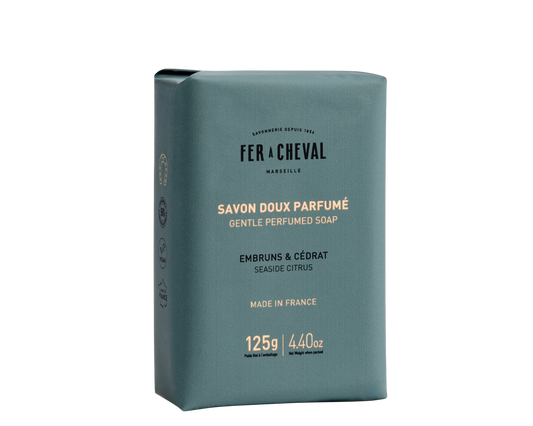 Fer + Cheval soap bar on a white background