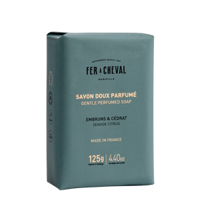 Fer + Cheval soap bar on a white background