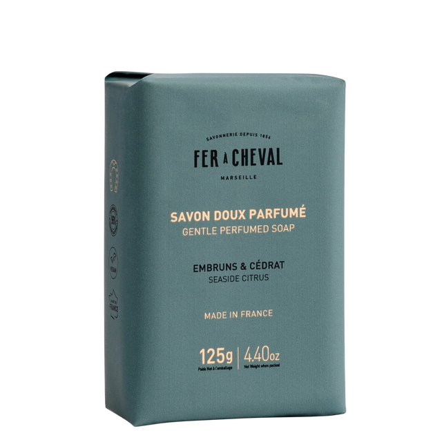 Fer + Cheval soap bar on a white background