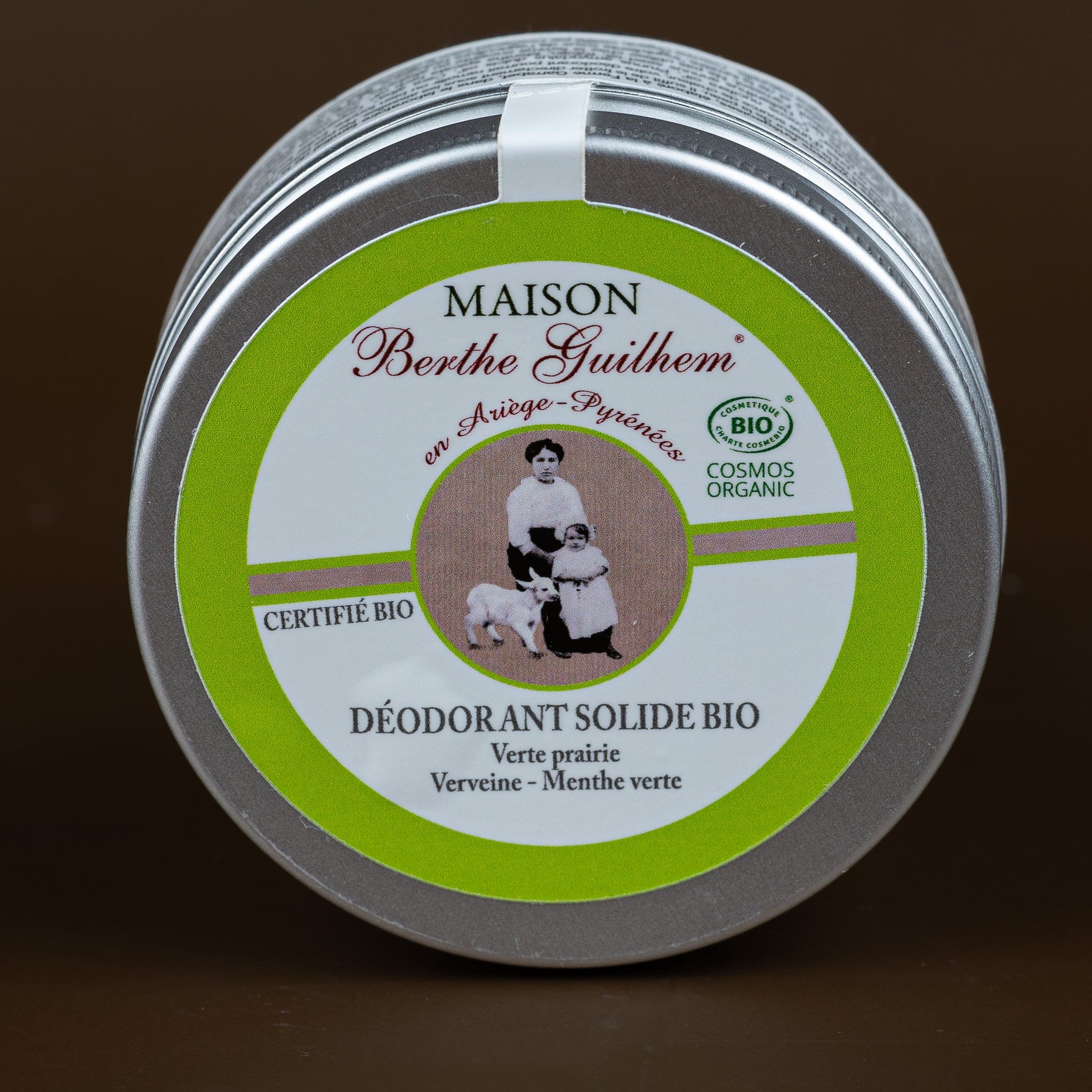 Organic Solid Deodorant with Organic Alpine Goat's Milk & Verbena & Mint Oils | 45g