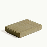 Sandstone-Marble Stoneware Soap Dish-TADÉ PAYS DU LEVANT-FrenchSoaps