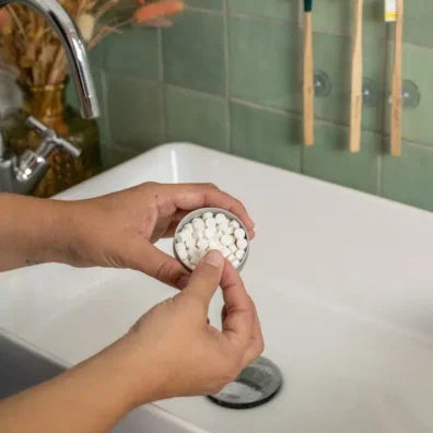 Organic Toothpaste Tablets with Flouride | Lemon | 60 tablets