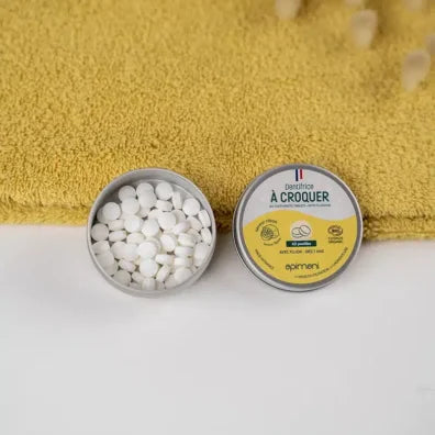 Organic Toothpaste Tablets with Flouride | Lemon | 60 tablets