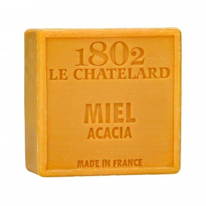 Acacia Honey (Miel)  Marseille Soap, 72% Coconut, Olive and Almond Oil, 100g |  PALM FREE