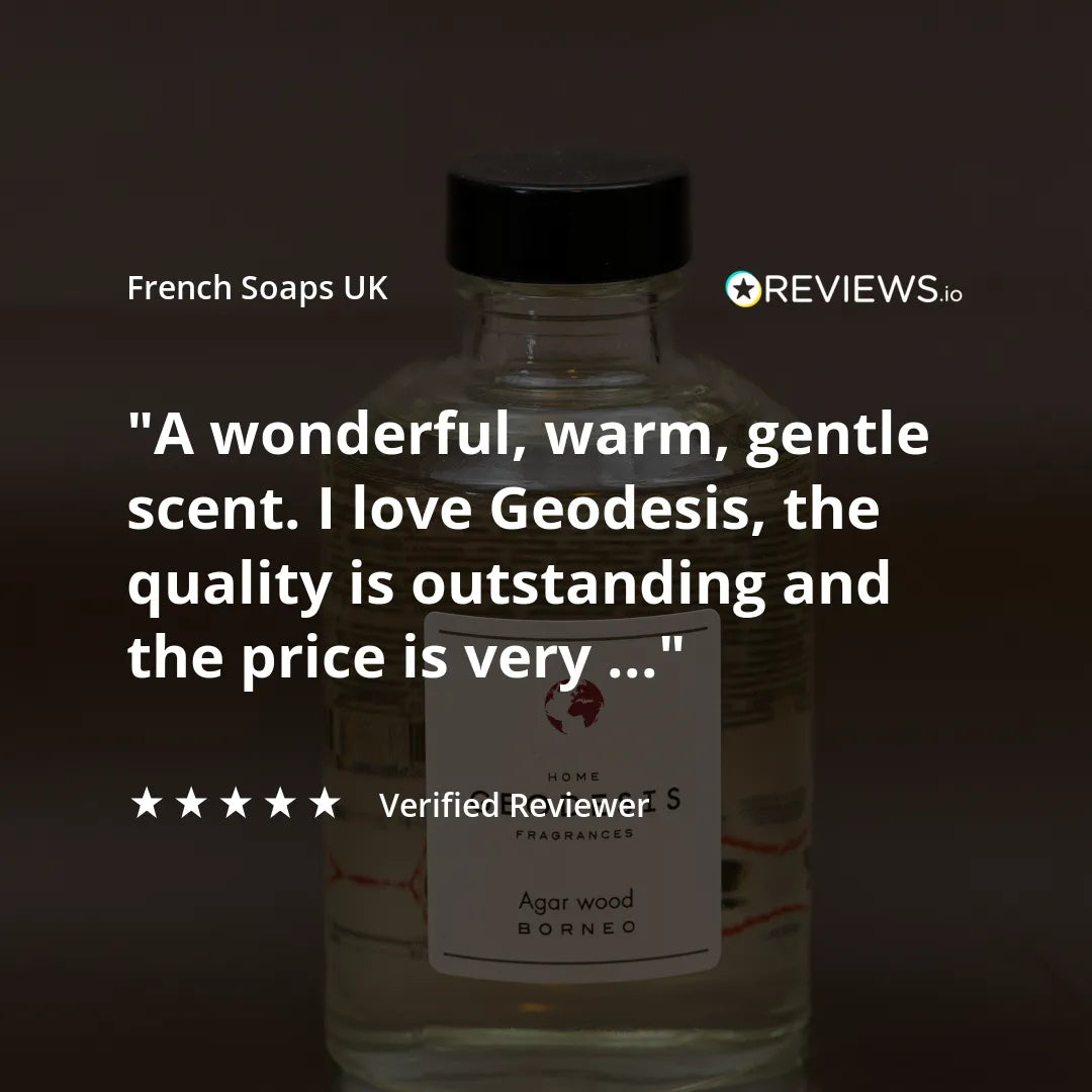 GEODESIS Agar Wood (Oud), Borneo, Reed Diffuser by Geodesis French Soaps UK