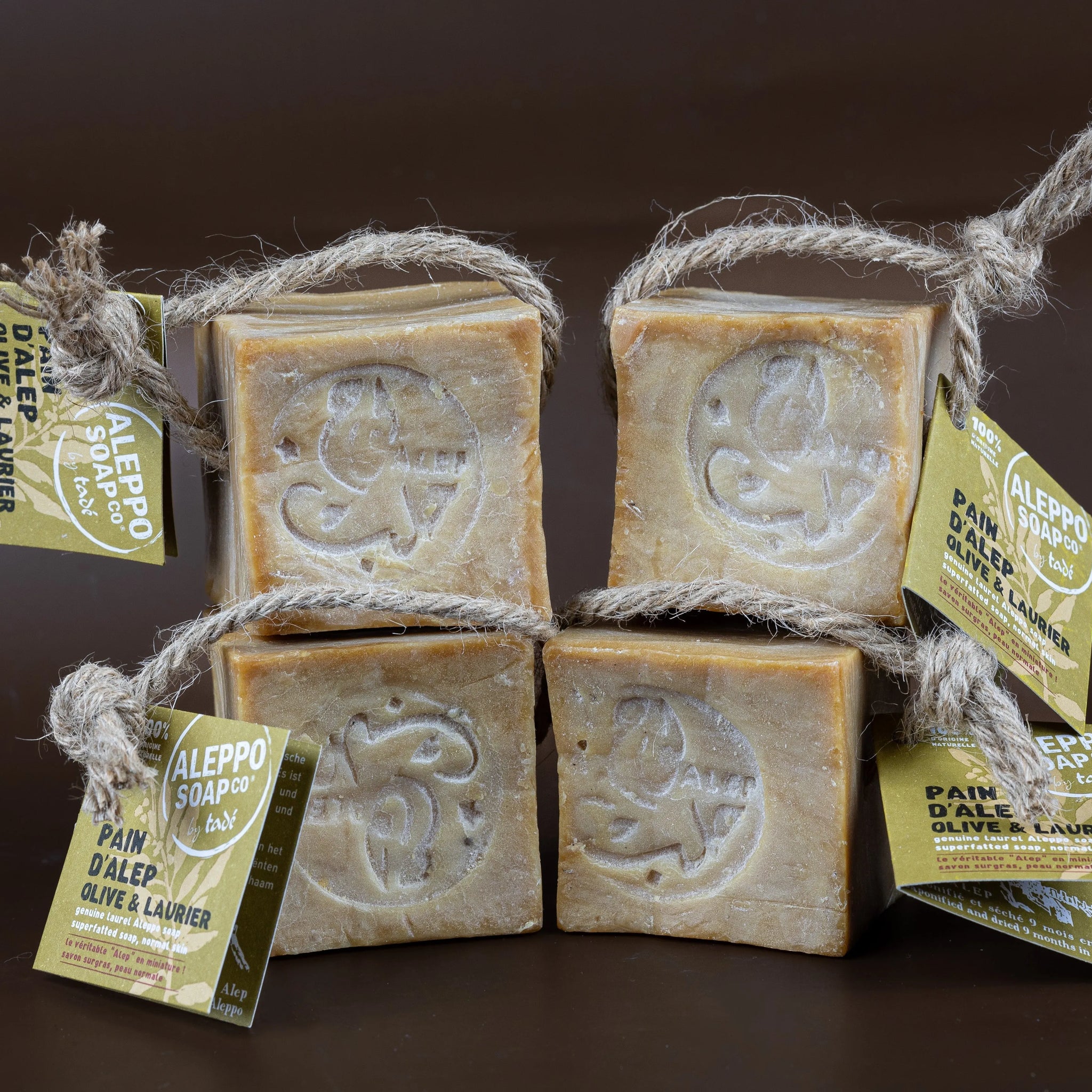 TADÉ PAYS DU LEVANT Aleppo 100g Cube 4 Pack| for all skin types | 4 x 100g French Soaps UK