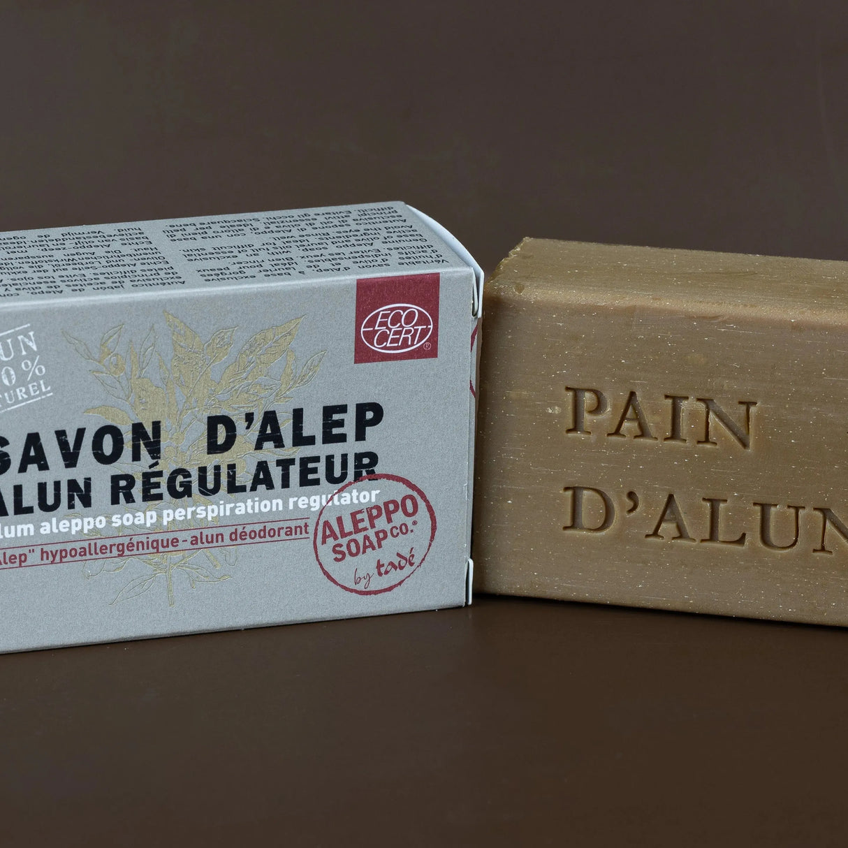 TADÉ PAYS DU LEVANT Aleppo and Alum Deodorising Soap, 150g French Soaps UK