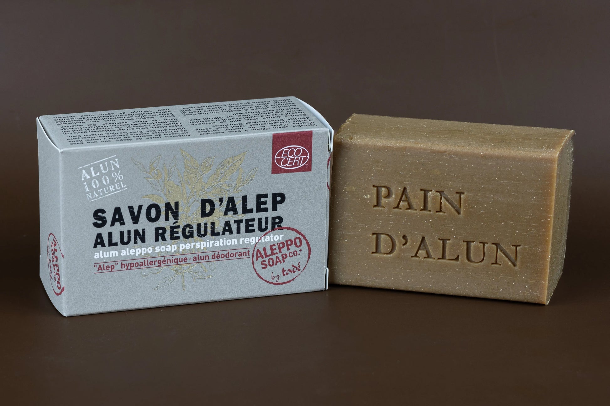 TADÉ PAYS DU LEVANT Aleppo and Alum Deodorising Soap, 150g French Soaps UK