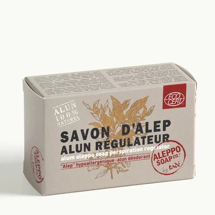 TADÉ PAYS DU LEVANT Aleppo and Alum Deodorising Soap, 150g French Soaps UK