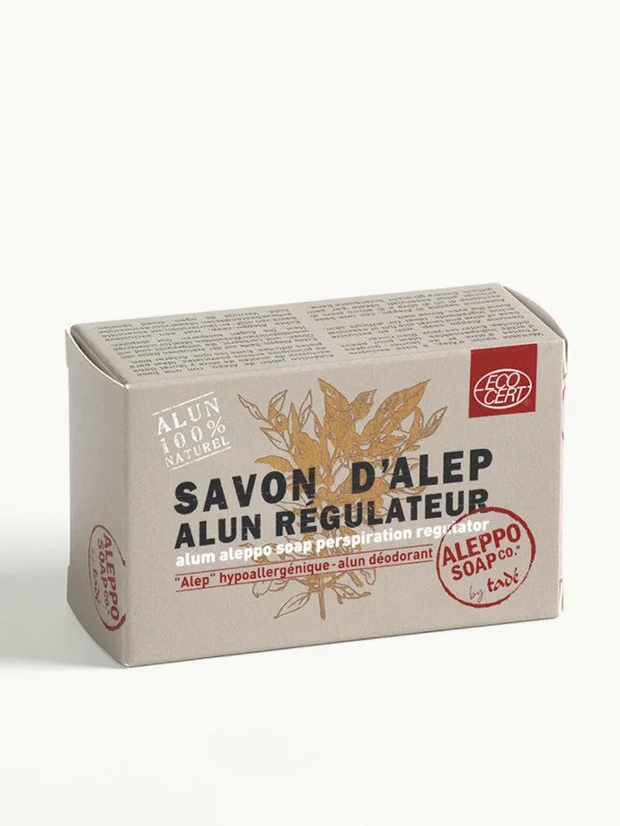 TADÉ PAYS DU LEVANT Aleppo and Alum Deodorising Soap, 150g French Soaps UK