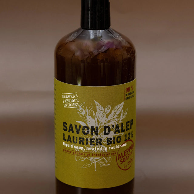 TADÉ PAYS DU LEVANT Aleppo Liquid Soap with 12% Laurel Oil , for Dry and Intolerant Skin | 1ltr French Soaps UK