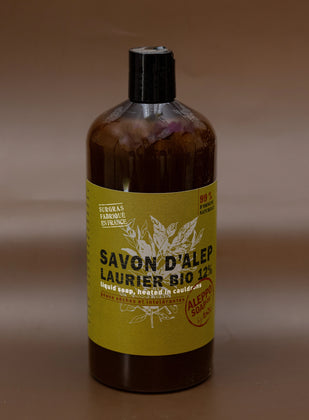 TADÉ PAYS DU LEVANT Aleppo Liquid Soap with 12% Laurel Oil , for Dry and Intolerant Skin | 1ltr French Soaps UK