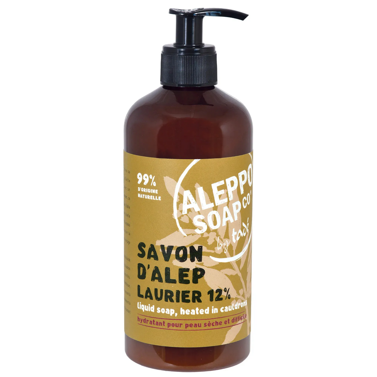TADÉ PAYS DU LEVANT Aleppo Liquid Soap with 12% Laurel Oil , for Dry and Intolerant Skin | 500ml French Soaps UK