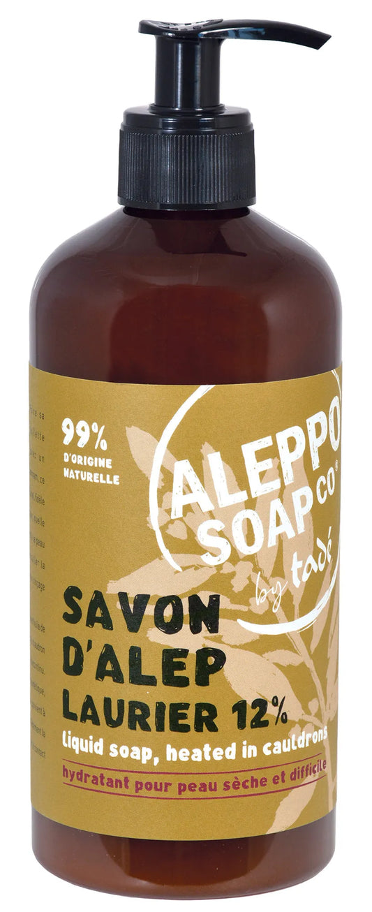 TADÉ PAYS DU LEVANT Aleppo Liquid Soap with 12% Laurel Oil , for Dry and Intolerant Skin | 500ml French Soaps UK